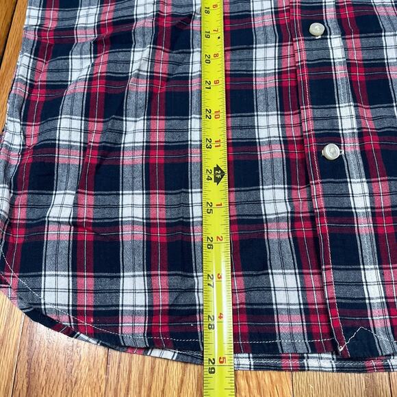 Sugar Cane Lightweight Plaid Button Down Shirt Size Large Made In USA Toyo Japan - Picture 4 of 10